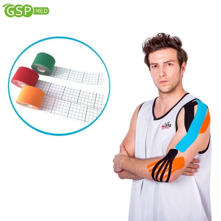 Cotton Kinesiology Waterproof Muscle Sports Tape For Pain Relieve